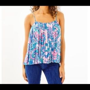 Lilly Pulitzer-Rein Pleated Tank Top